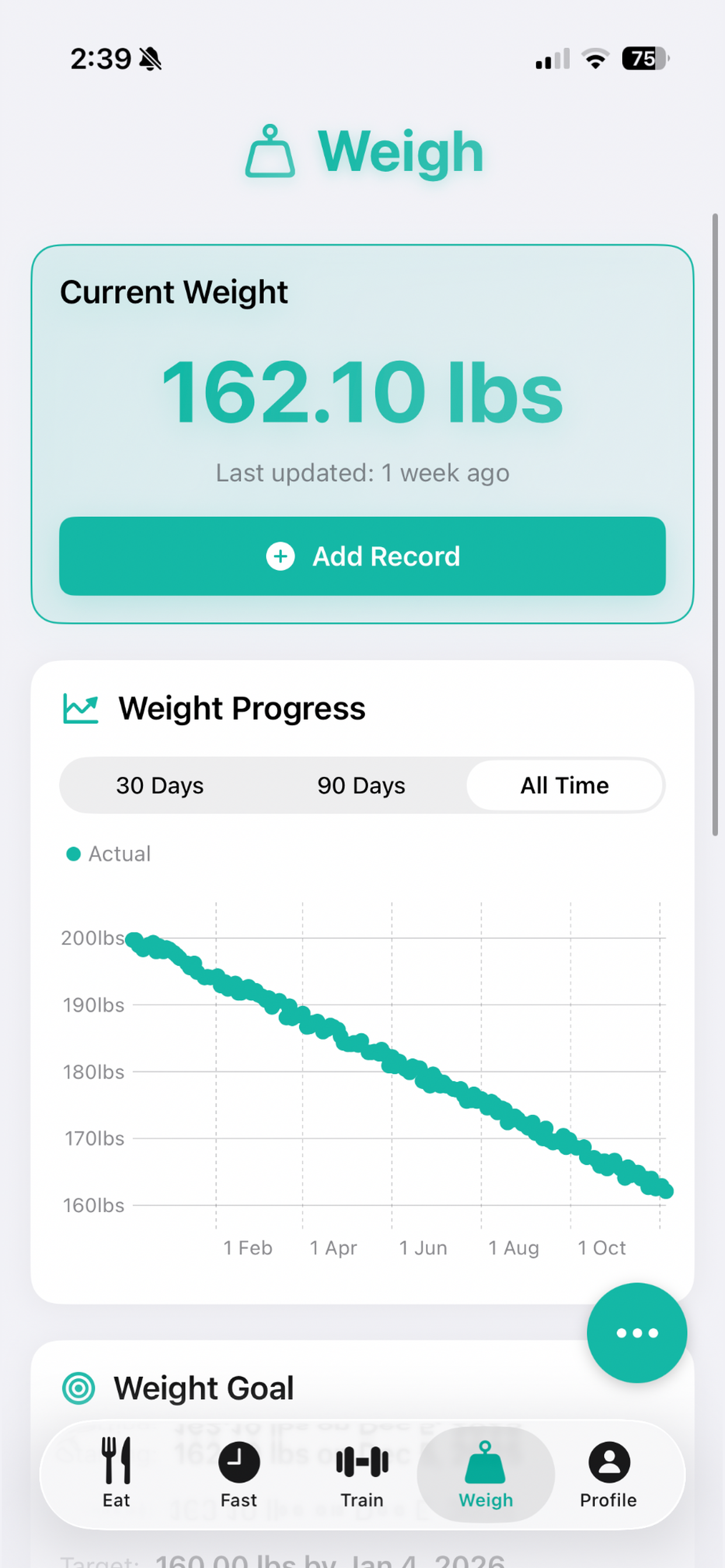 Weight Tracking